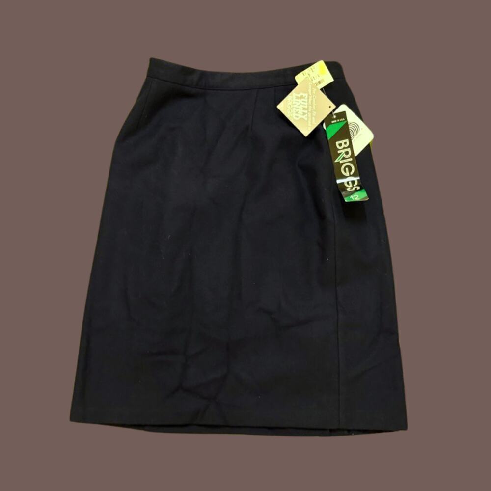 Briggs Wool Skirt | Navy | Size 12 | Vintage NWT